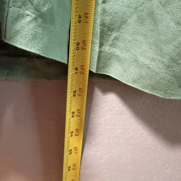 Madewell Tie-Back Midi Cami Dress Light Green Linen Blend - Picture 16 of 16